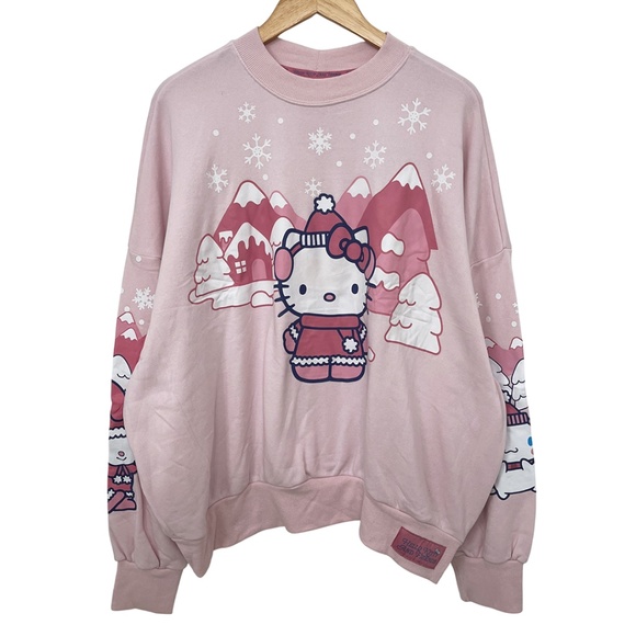 NWT Hello Kitty Winter Holiday Sweatshirt Women’s XXL - Picture 2 of 10